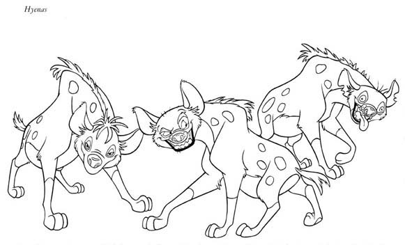 lion king scar hyenas. Coloring Book: The Hyenas