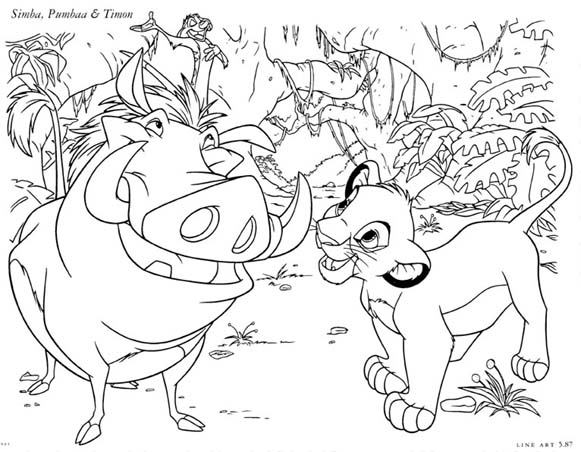 Coloring Pages Lion King. Coloring Book:
