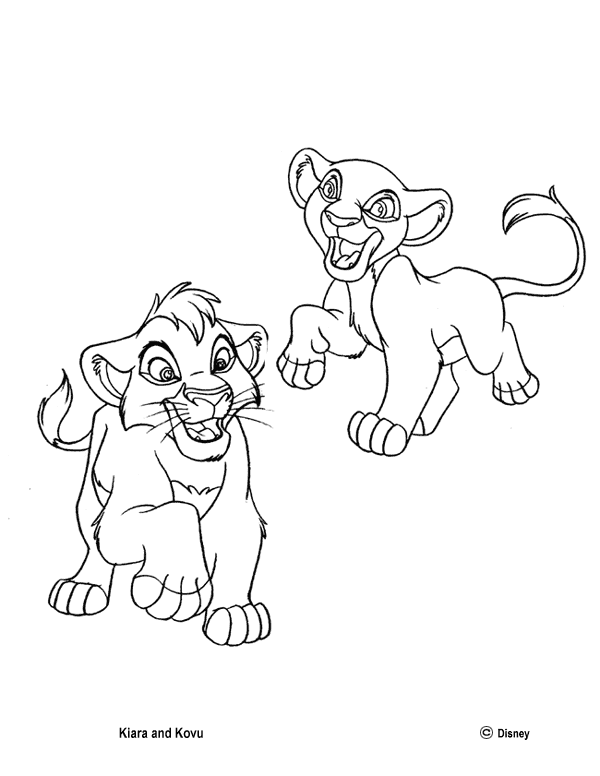 lion king coloring pages simba. Kiara Coloring Pages