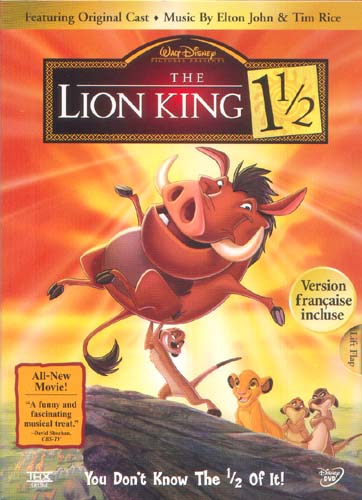 The Lion King 1 1/2 DVD cover as sold in Canada