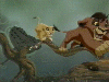 Hop over the crocodiles to rescue Kovu.